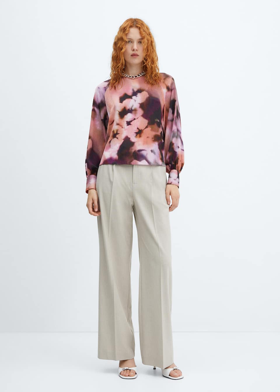 Puffed sleeves floral shirt - Laurel Morgan