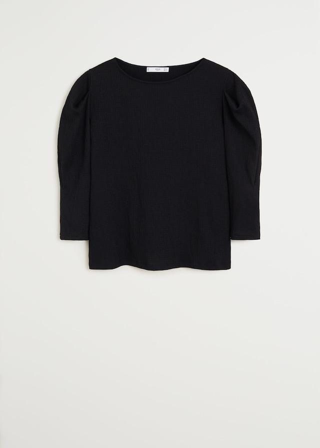 Puffed sleeves pleated t-shirt - Laurel Morgan