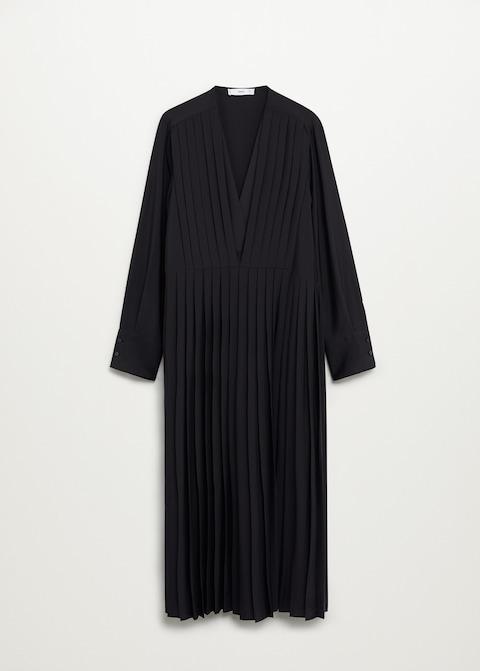 Recycled polyester pleated dress - Laurel Morgan