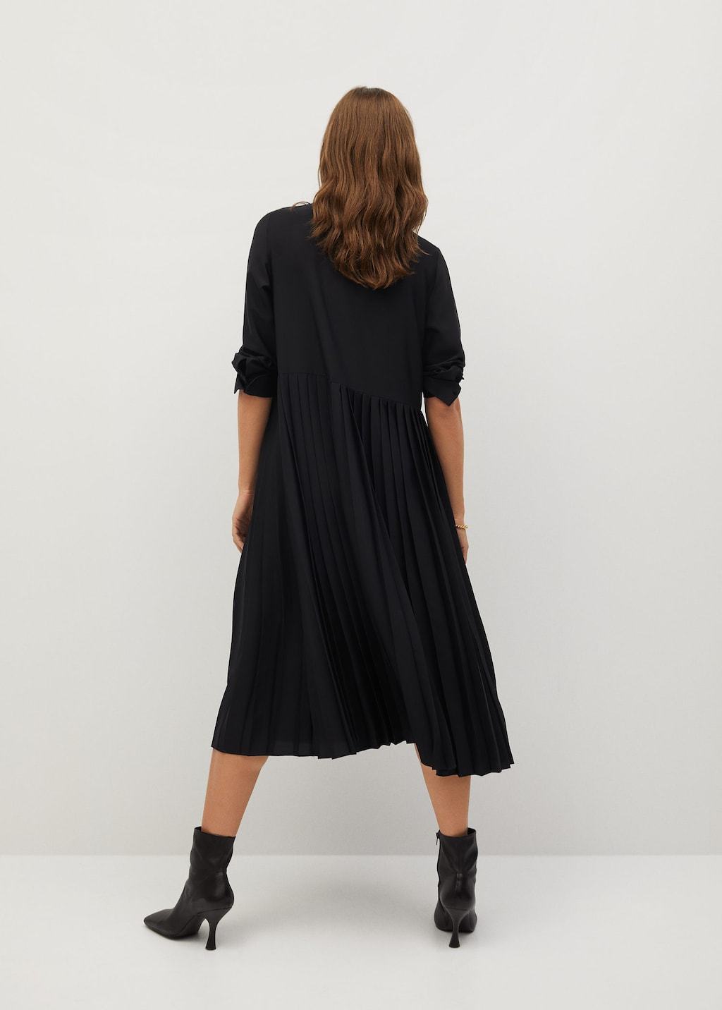 Recycled polyester pleated dress - Laurel Morgan