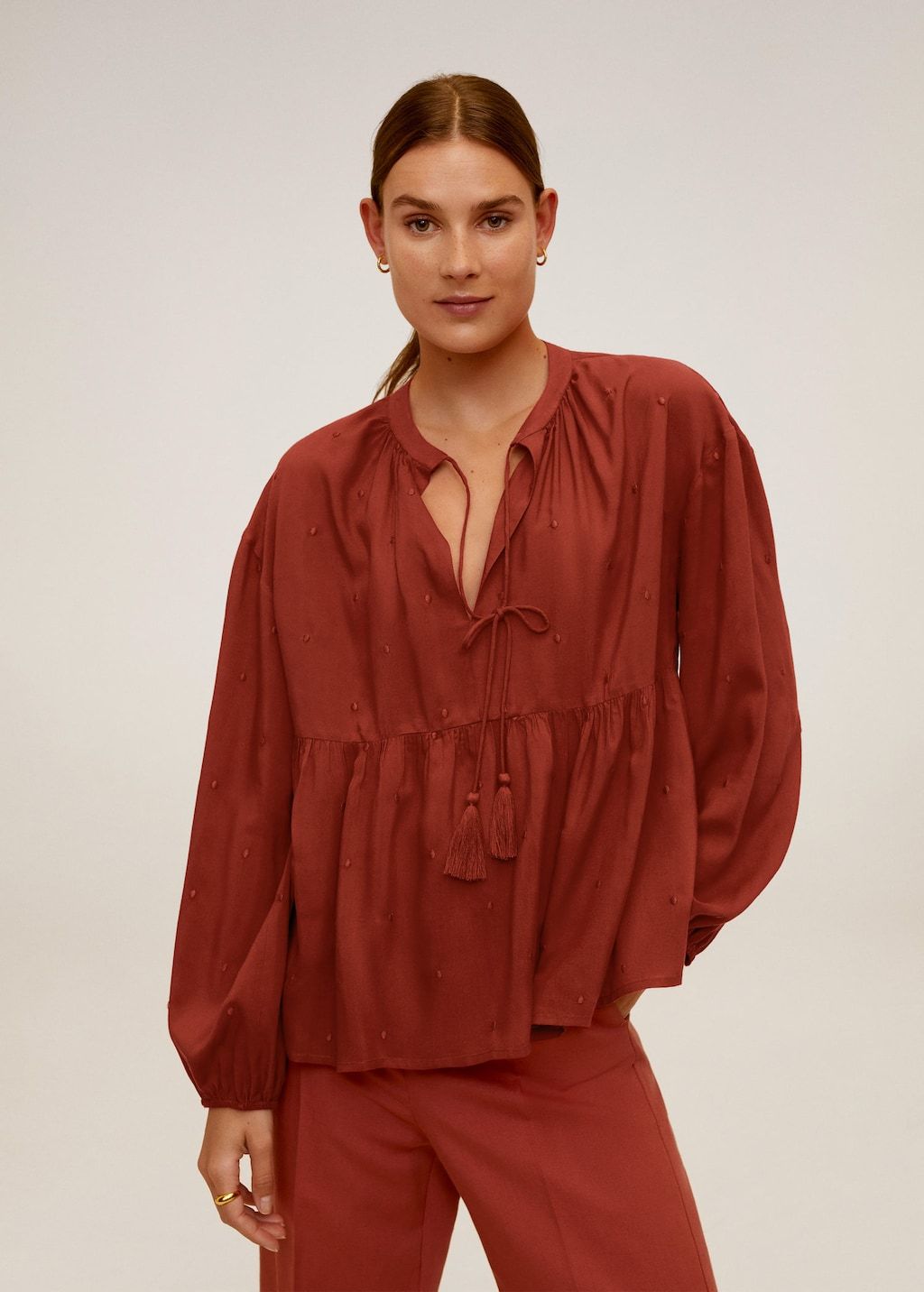 Relief details blouse - Laurel Morgan