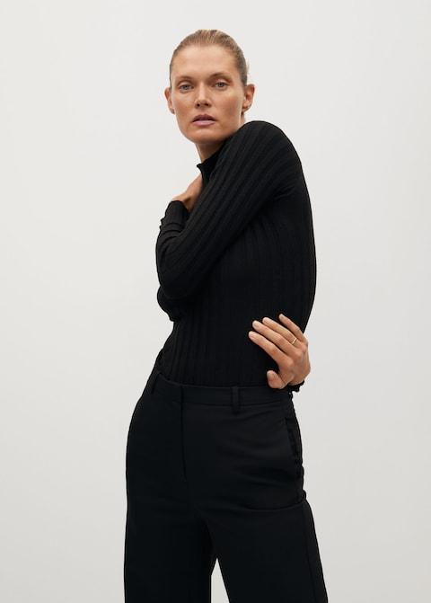 Ribbed fine-knit sweater - Laurel Morgan