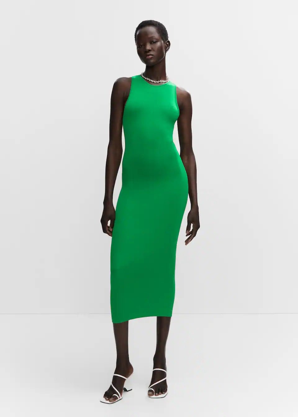 Ribbed knitted dress with zip - Laurel Morgan