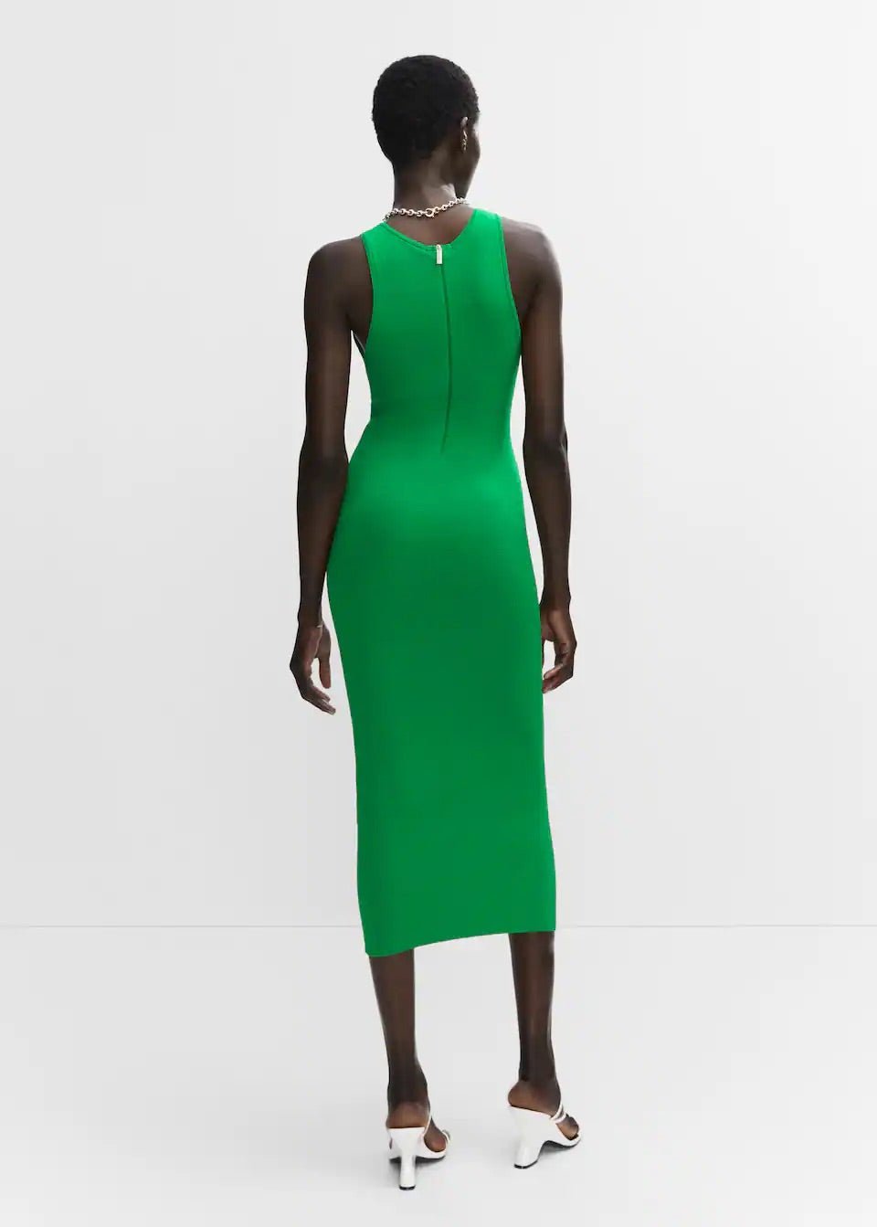 Ribbed knitted dress with zip - Laurel Morgan