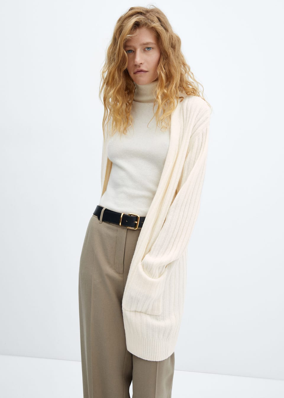 Ribbed long cardigan - Laurel Morgan