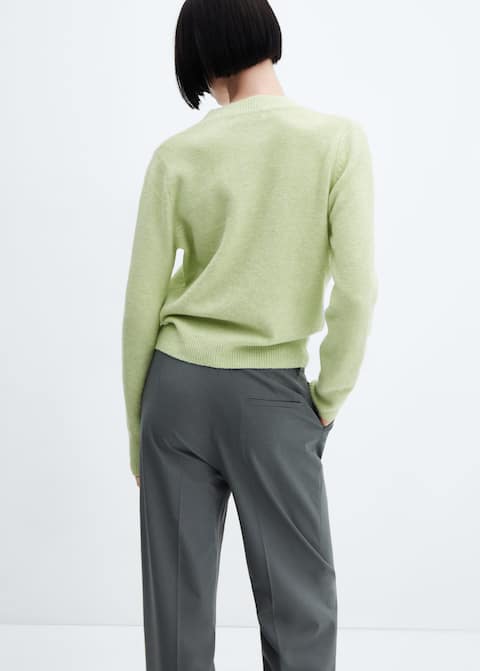 Round-neck knitted sweater - Laurel Morgan