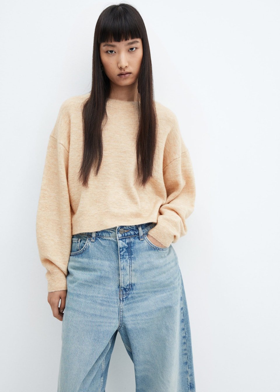 Round-neck knitted sweater - Laurel Morgan