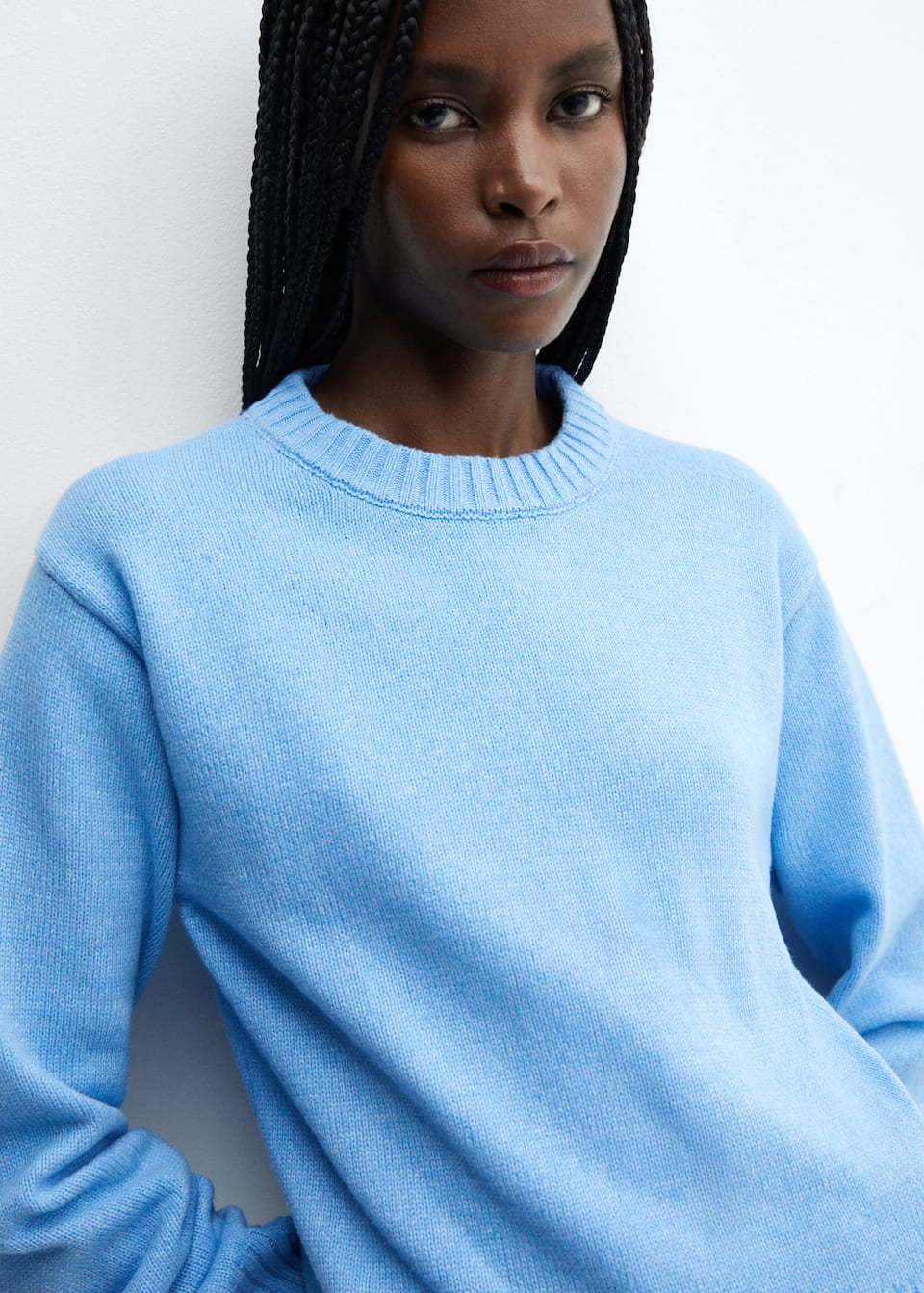 Round-neck knitted sweater - Laurel Morgan