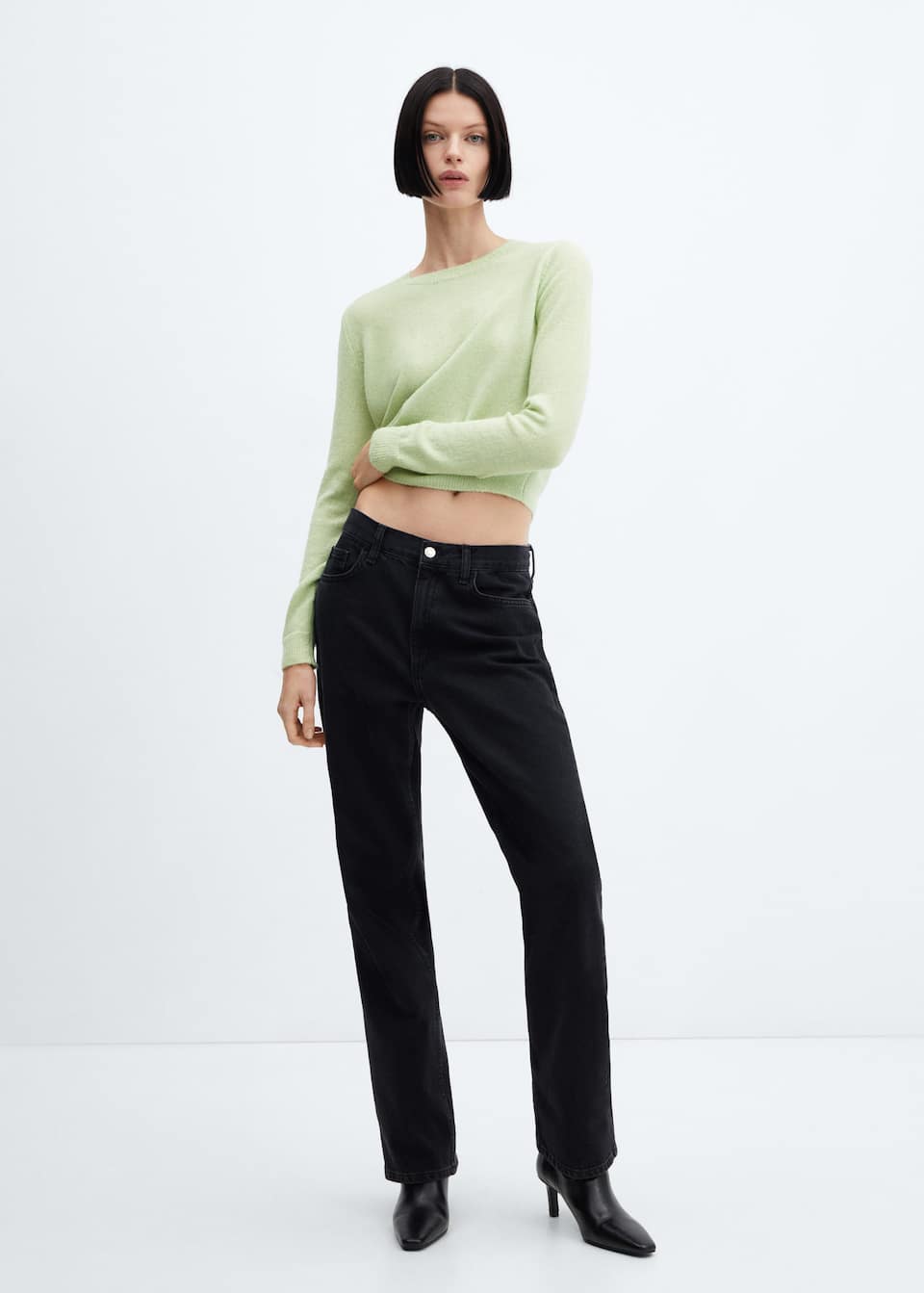 Round-neck knitted sweater - Laurel Morgan