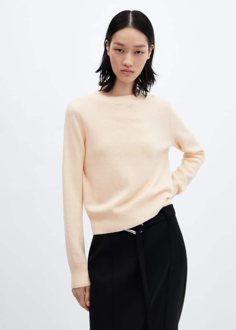 Round-neck knitted sweater - Laurel Morgan