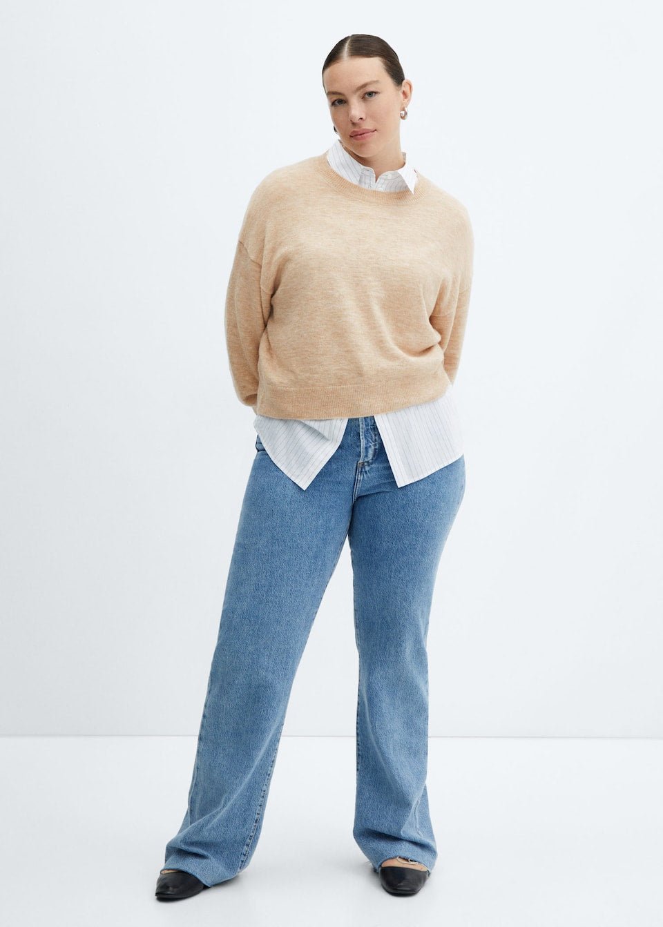 Round-neck knitted sweater - Laurel Morgan