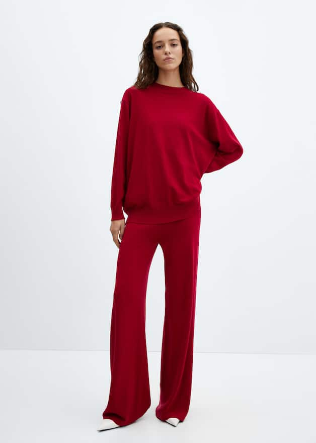 Round-neck knitted sweater - Laurel Morgan