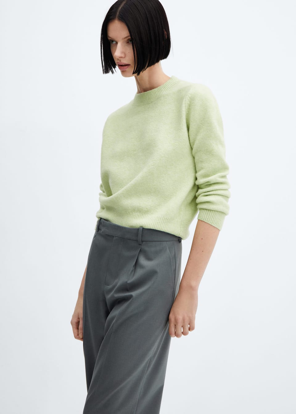 Round-neck knitted sweater - Laurel Morgan