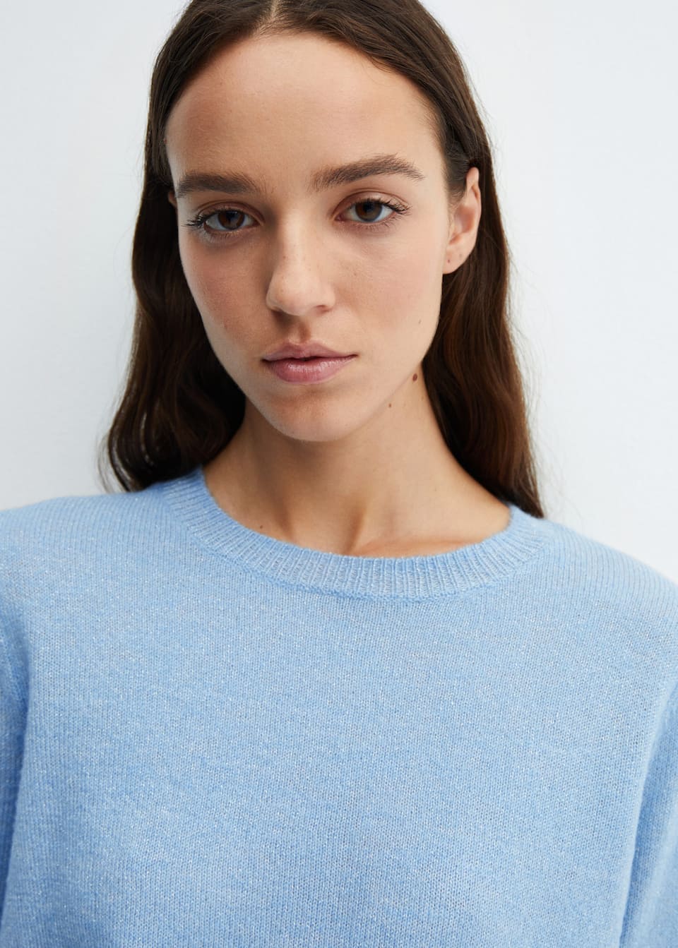 Round-neck knitted sweater - Laurel Morgan