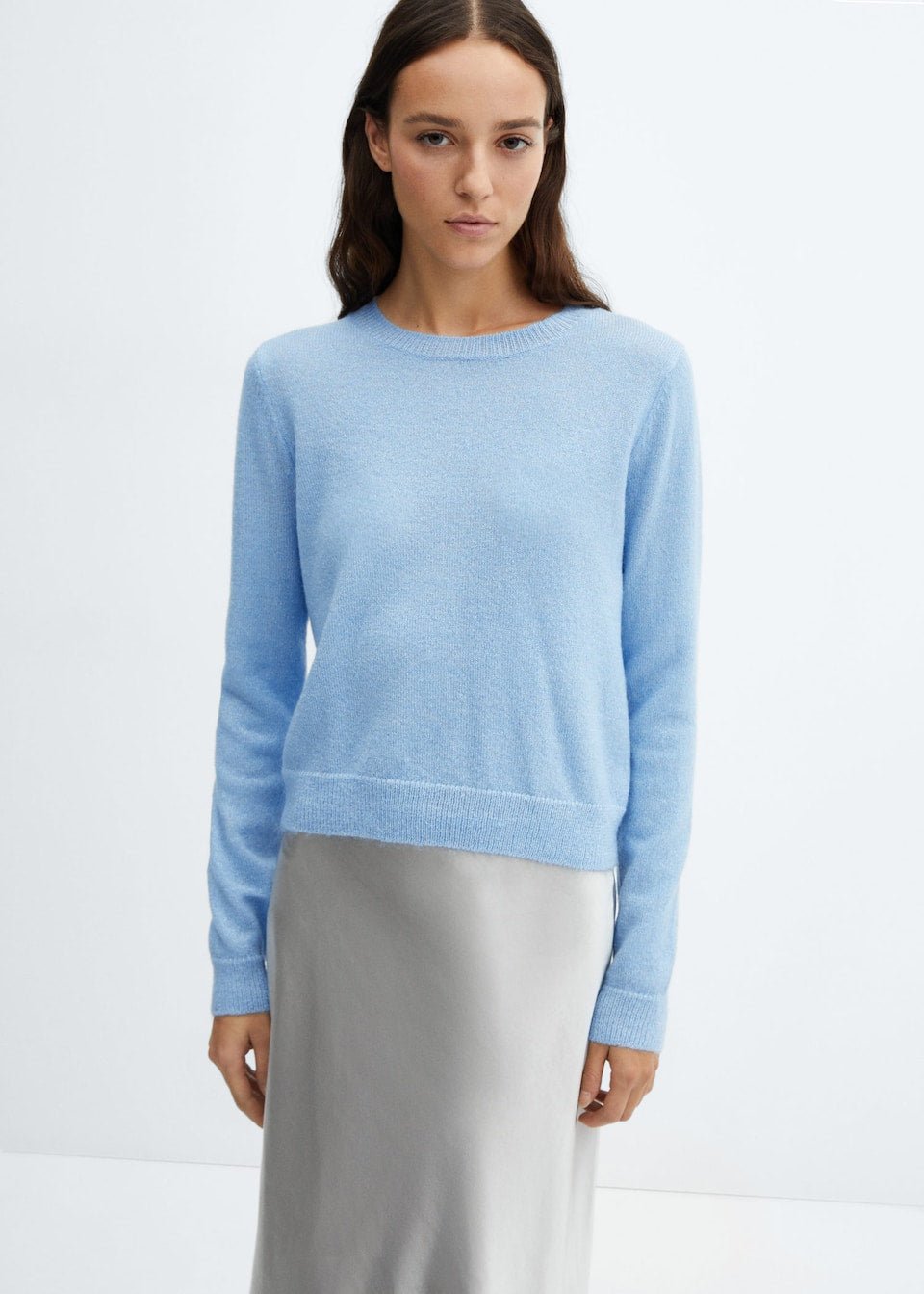 Round-neck knitted sweater - Laurel Morgan