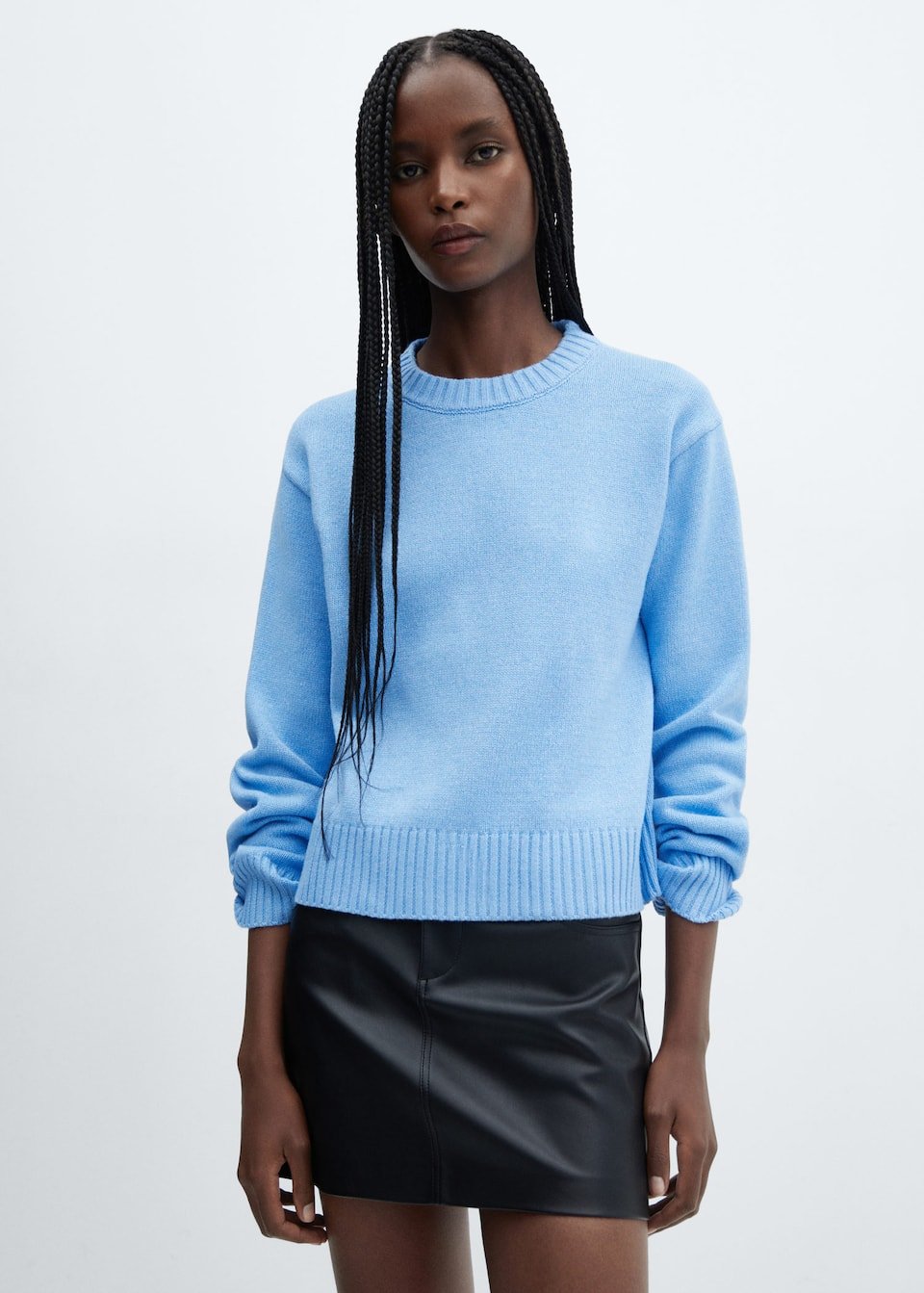 Round-neck knitted sweater - Laurel Morgan