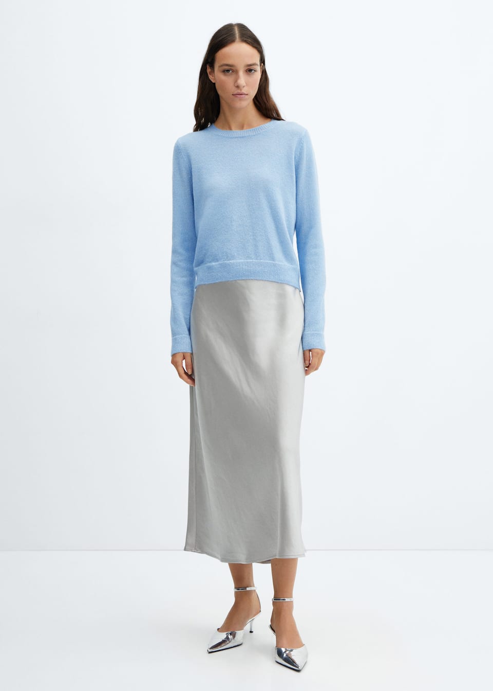 Round-neck knitted sweater - Laurel Morgan