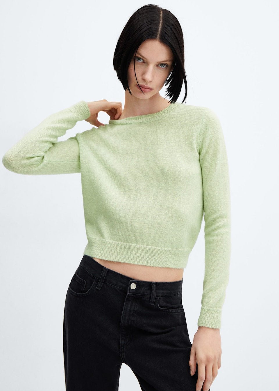 Round-neck knitted sweater - Laurel Morgan