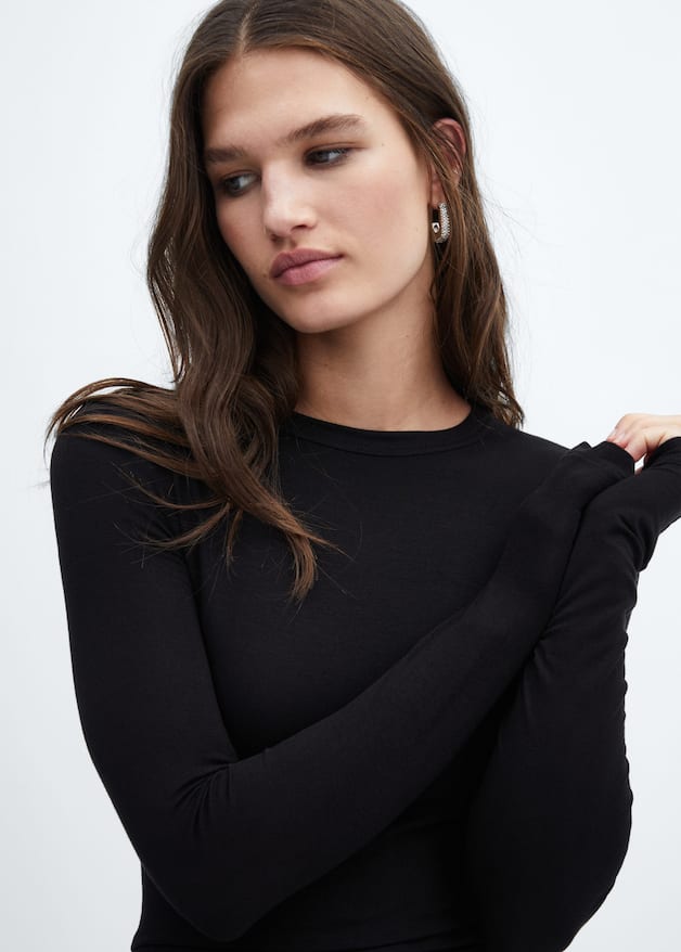 Round-neck long-sleeved t-shirt - Laurel Morgan