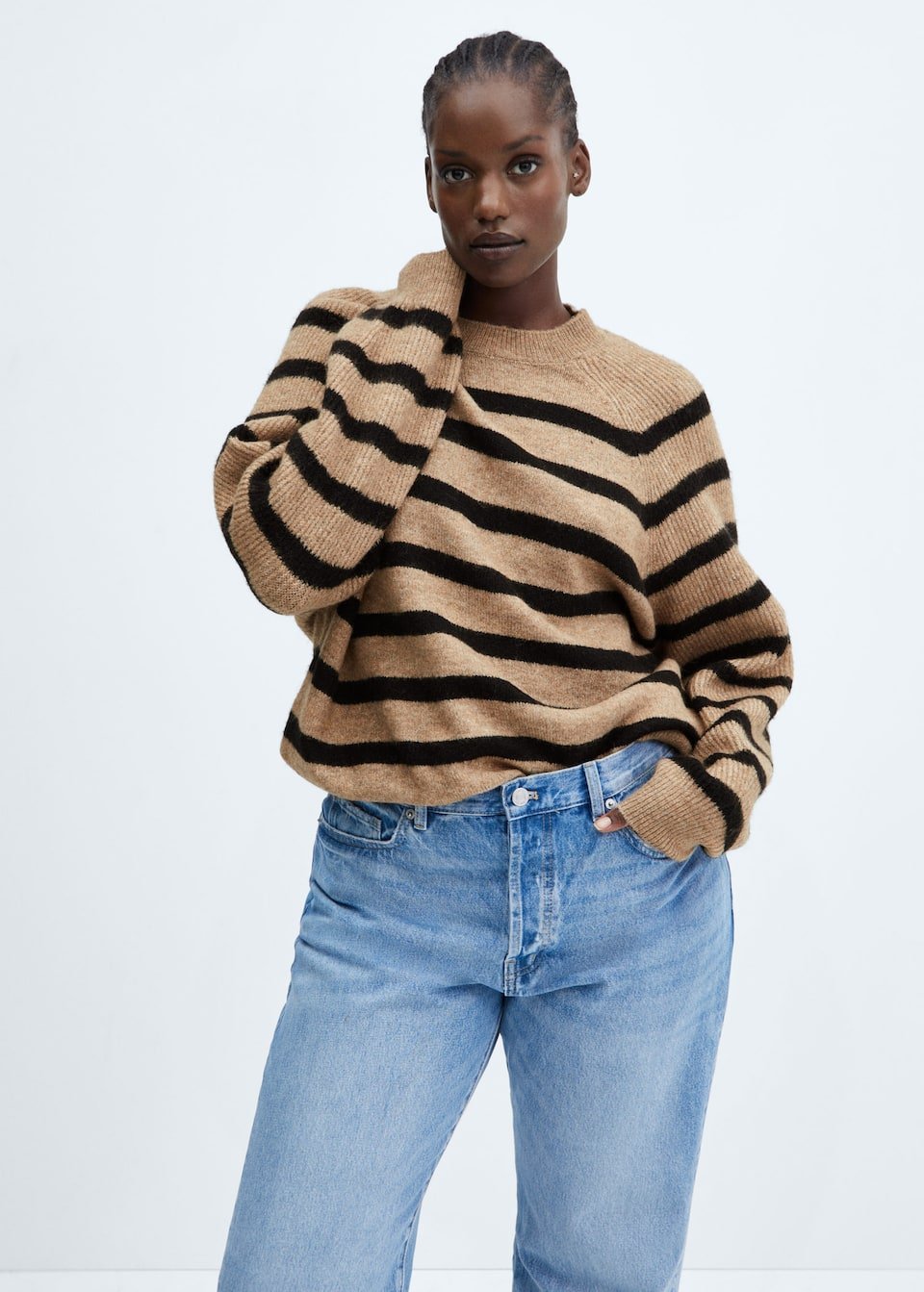 Round-neck striped sweater - Laurel Morgan