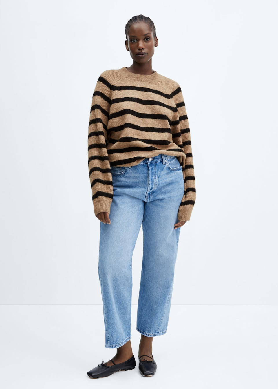 Round-neck striped sweater - Laurel Morgan