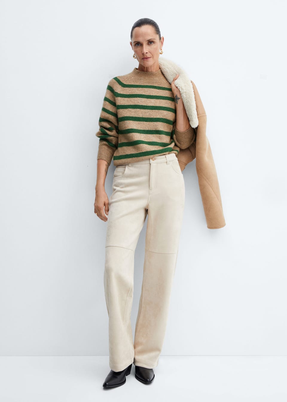 Round-neck striped sweater - Laurel Morgan