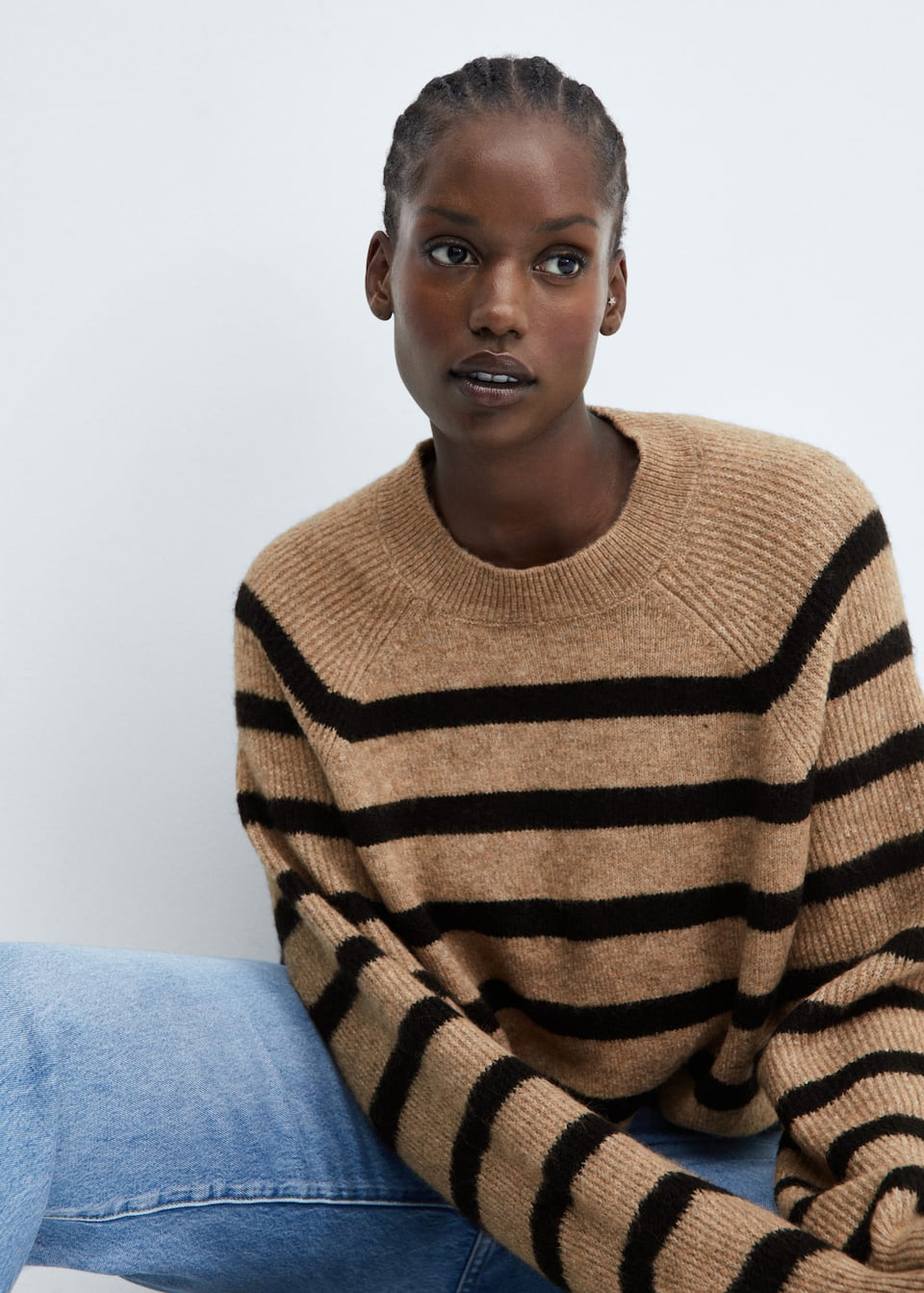 Round-neck striped sweater - Laurel Morgan