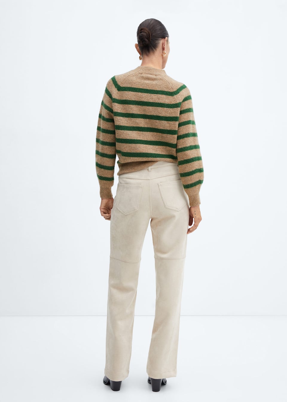 Round-neck striped sweater - Laurel Morgan