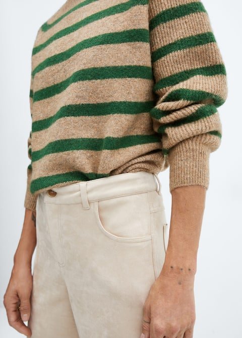 Round-neck striped sweater - Laurel Morgan