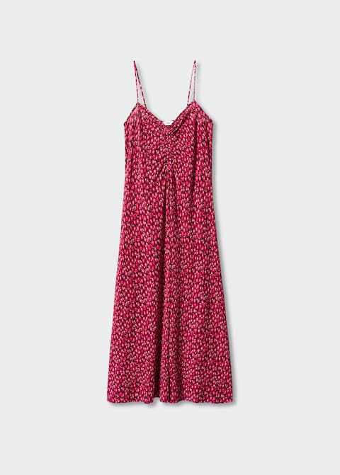 Ruched detail flower dress - Laurel Morgan