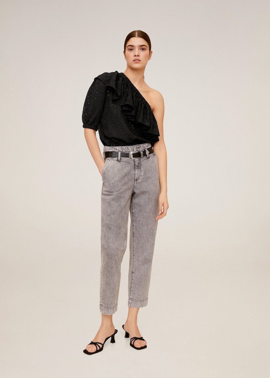 Ruffle asymmetric blouse - Laurel Morgan