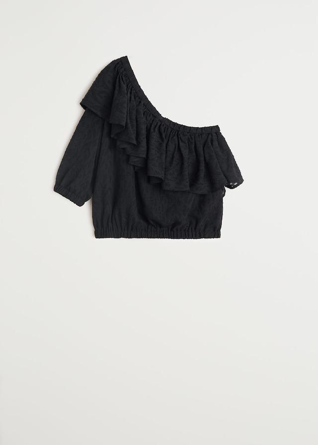 Ruffle asymmetric blouse - Laurel Morgan