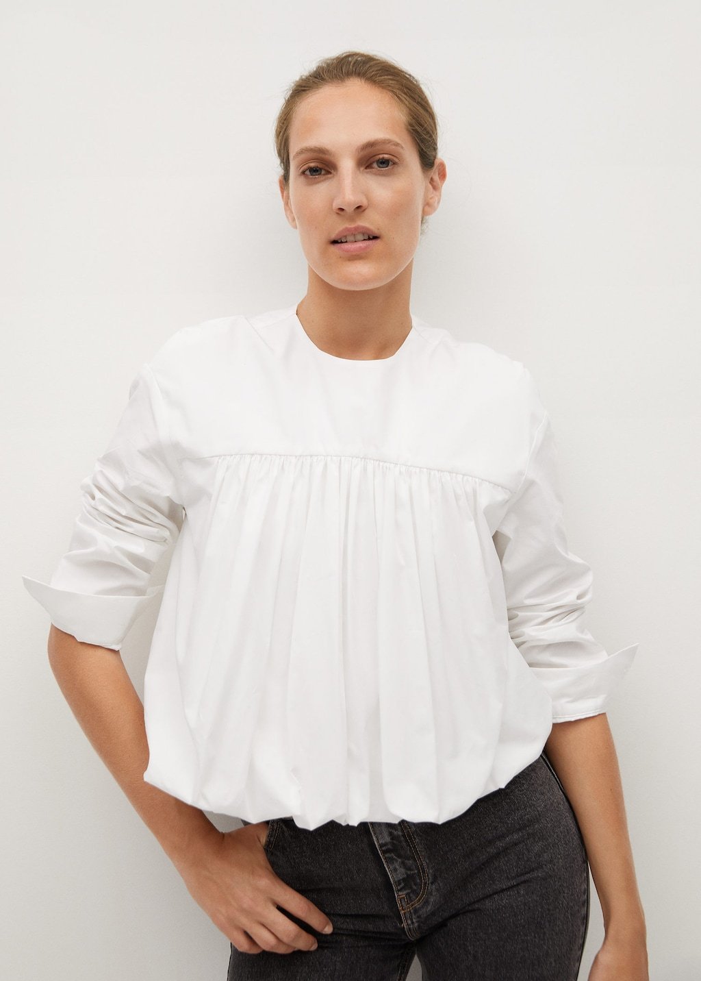 Ruffle cotton blouse - Laurel Morgan