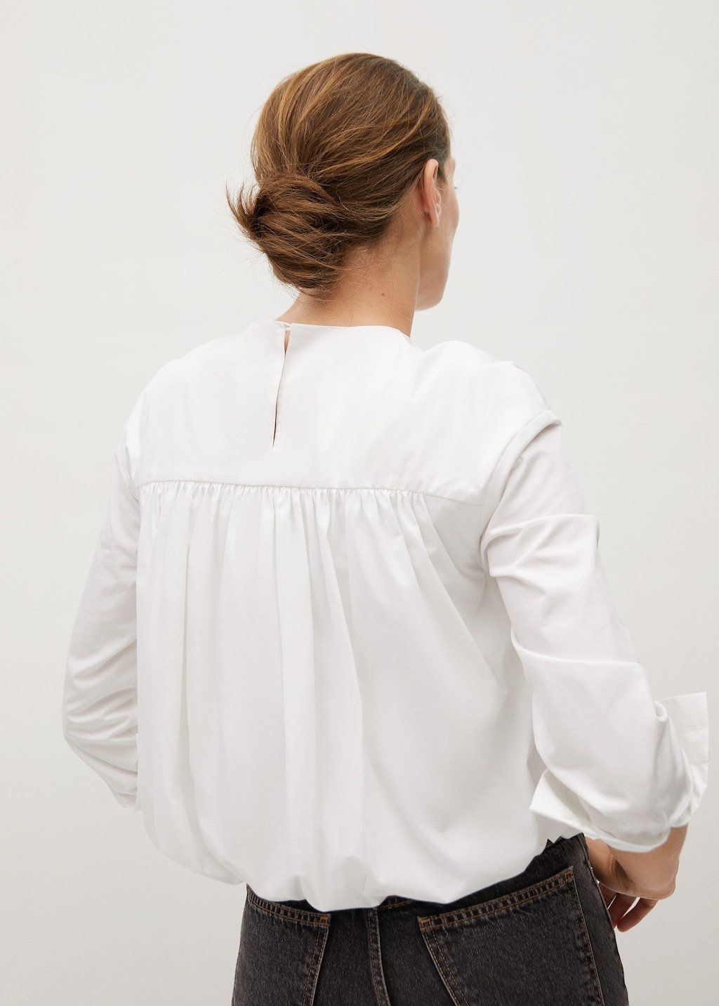 Ruffle cotton blouse - Laurel Morgan