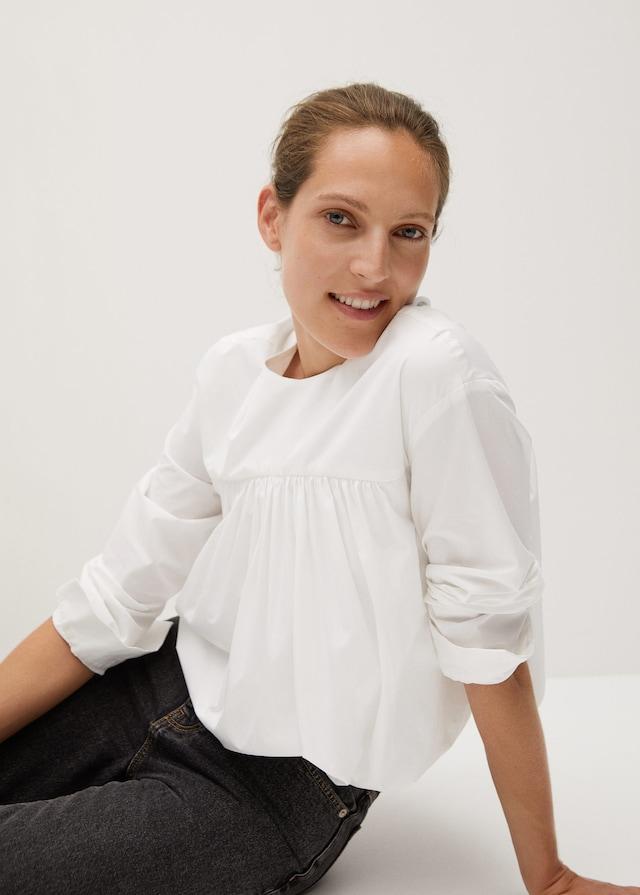 Ruffle cotton blouse - Laurel Morgan