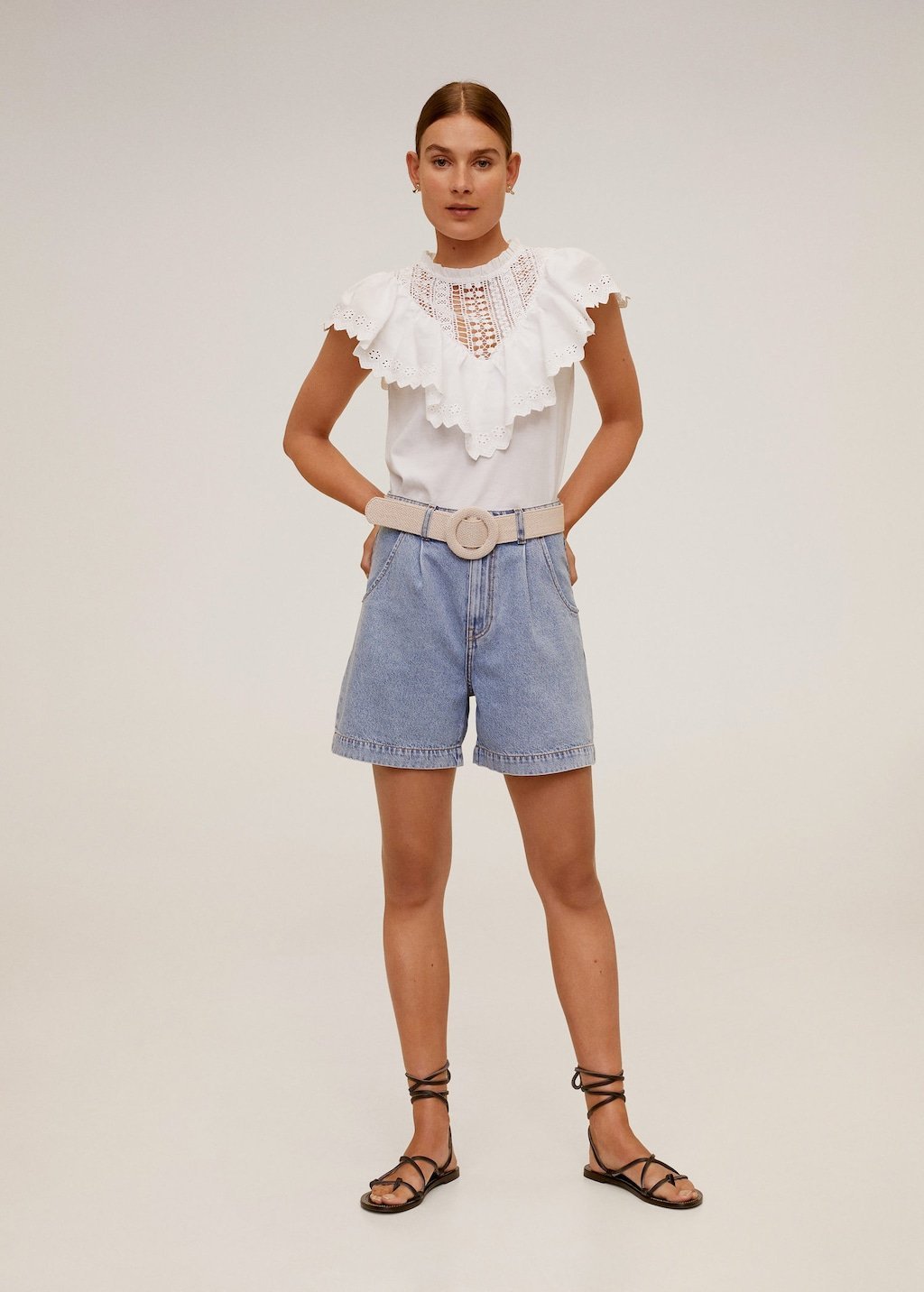 Ruffle cropped top - Laurel Morgan