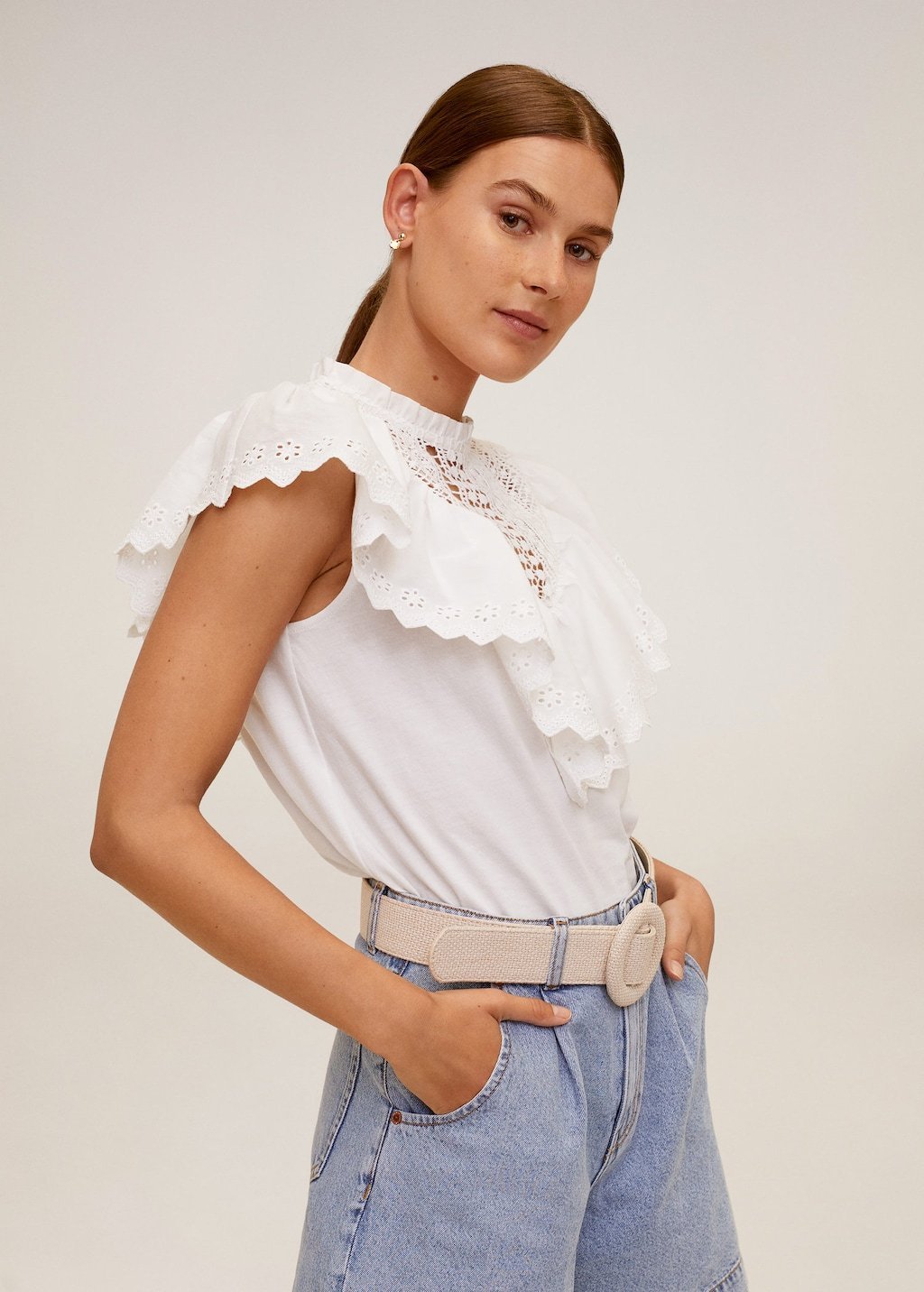 Ruffle cropped top - Laurel Morgan