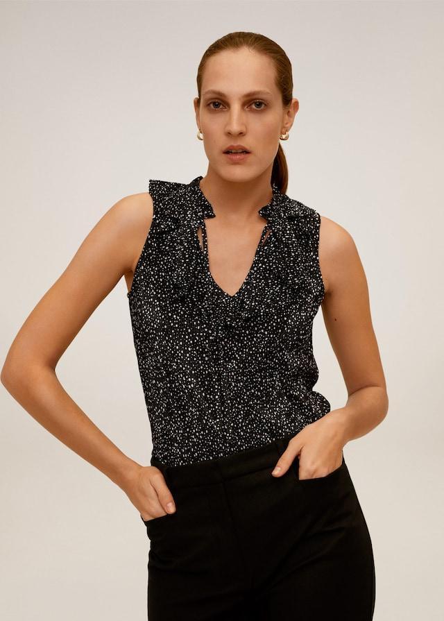 Ruffle pleated top - Laurel Morgan