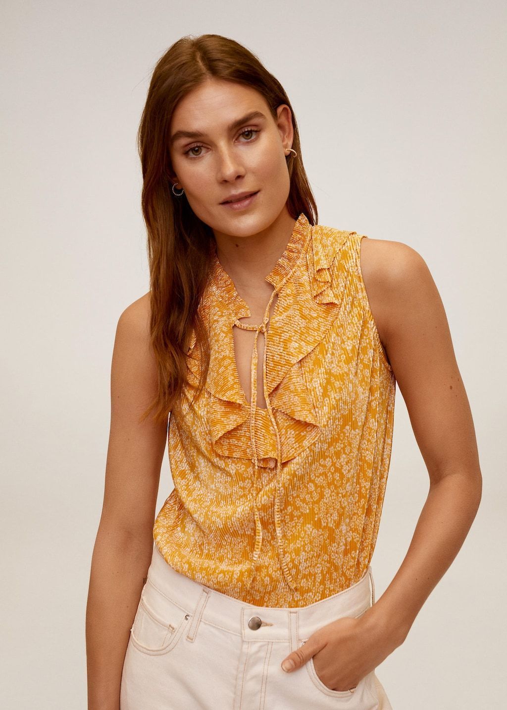 Ruffle pleated top - Laurel Morgan