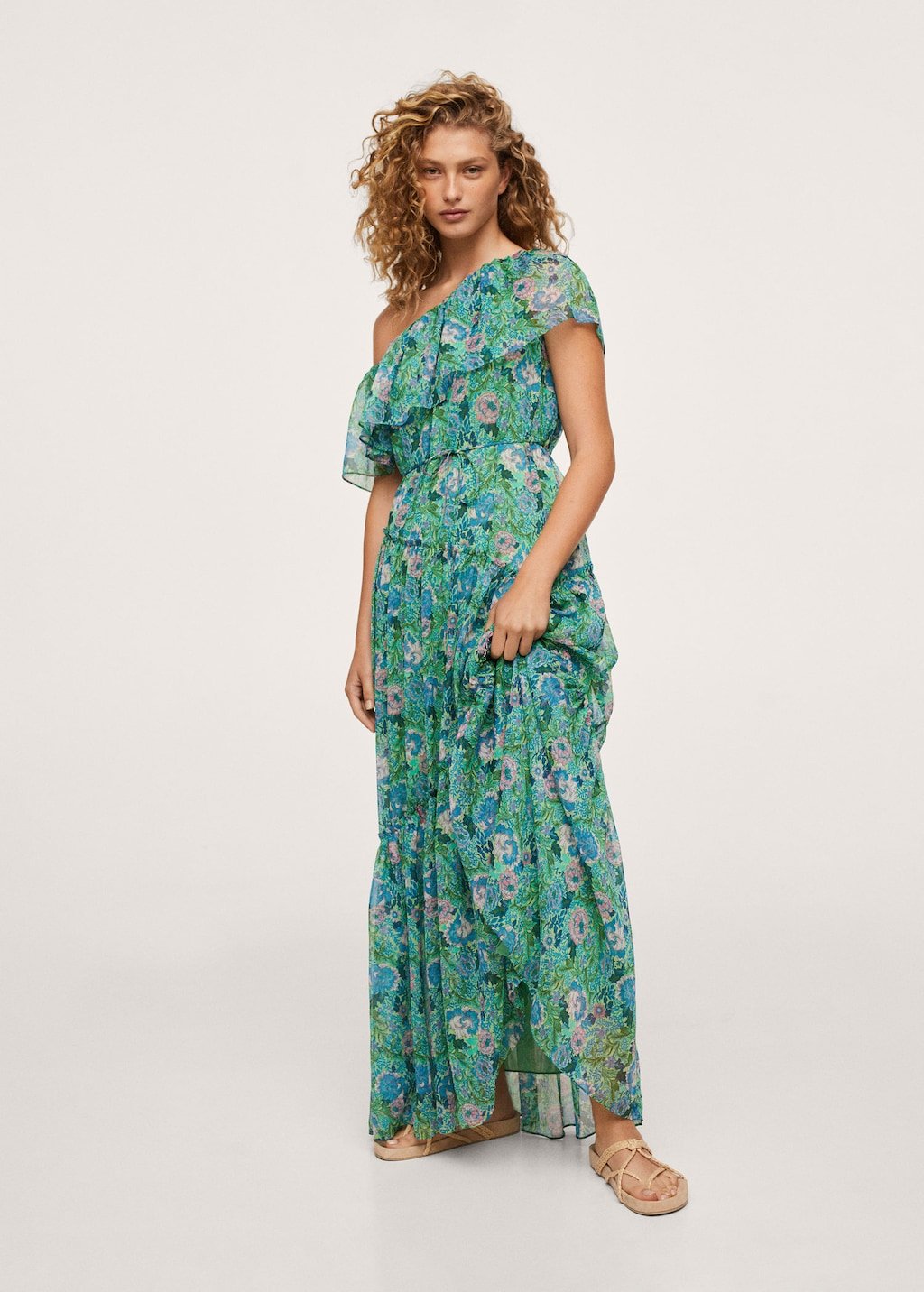 Ruffle printed dress - Laurel Morgan