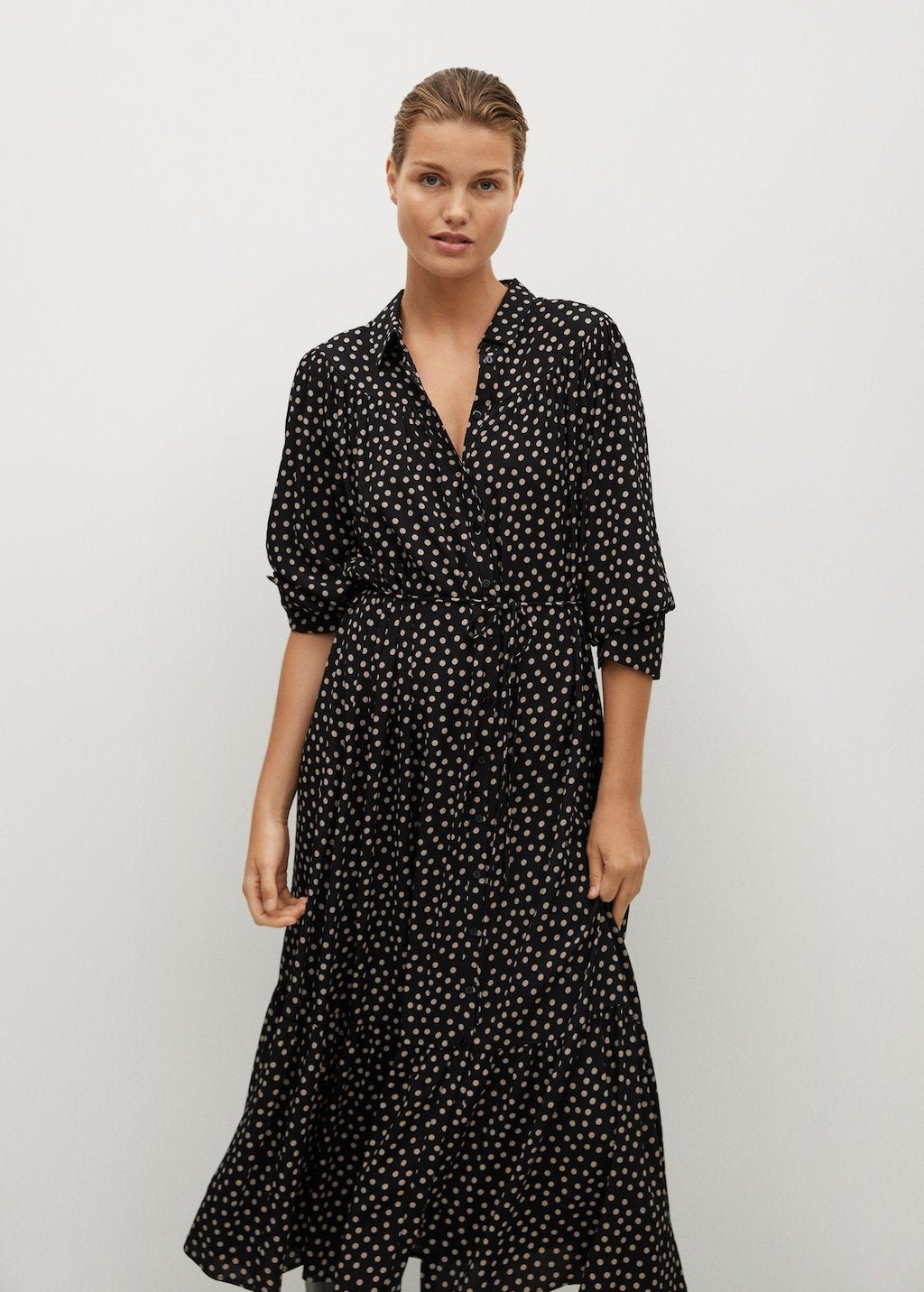 Ruffle printed dress - Laurel Morgan