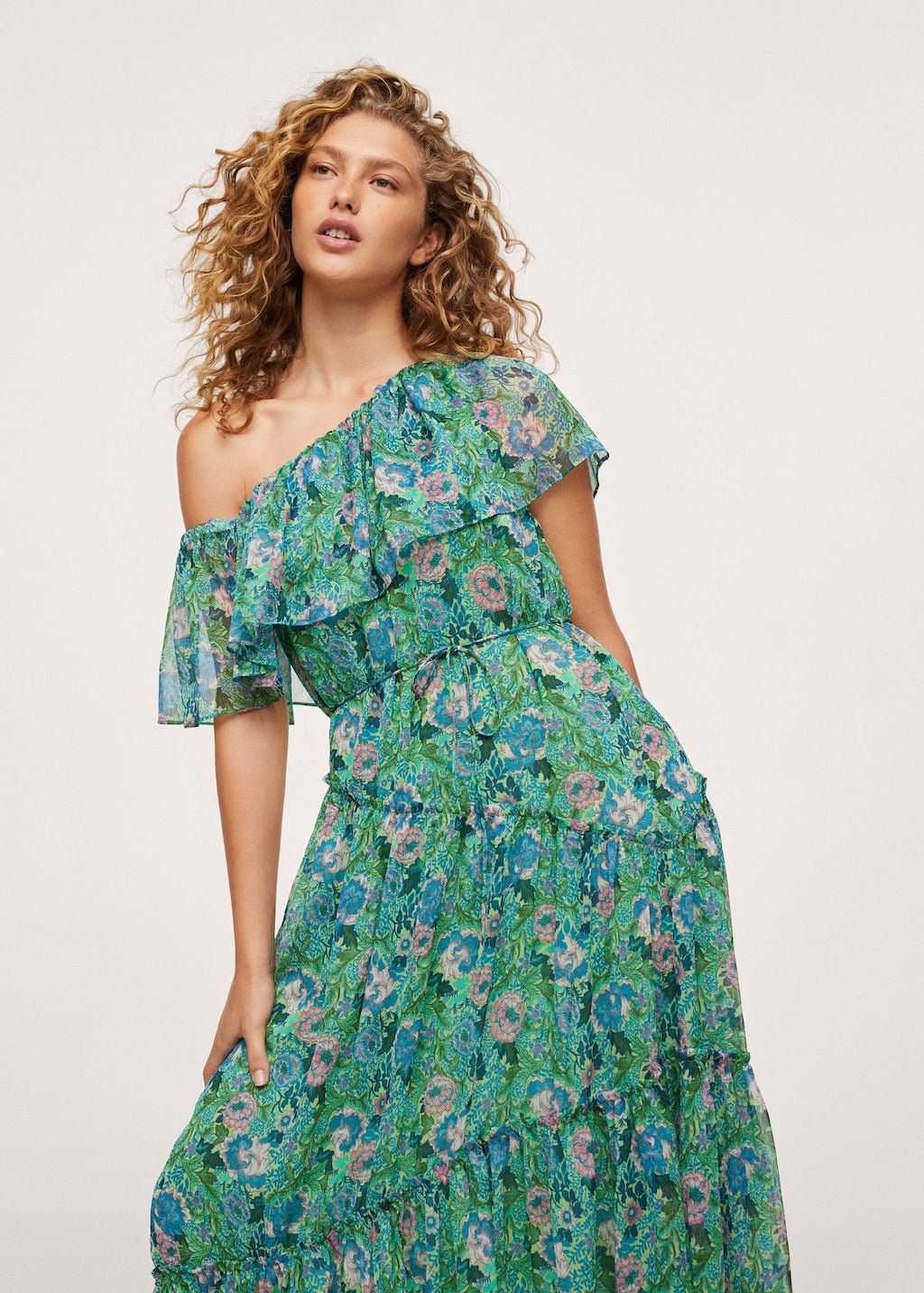 Ruffle printed dress - Laurel Morgan