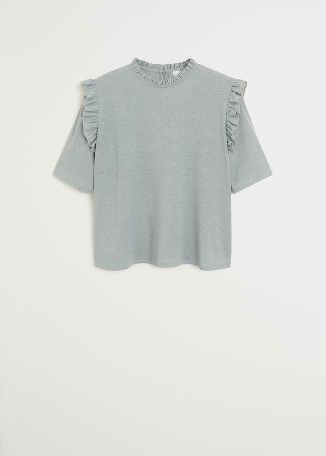 Ruffle textured T-shirt - Laurel Morgan