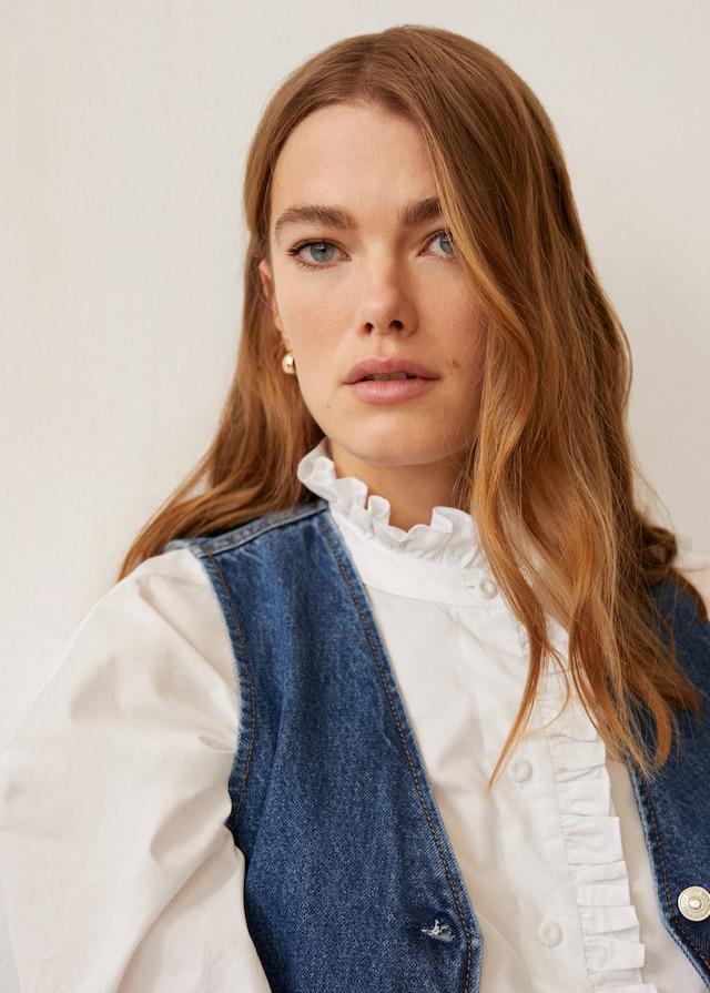 Ruffled cotton shirt - Laurel Morgan