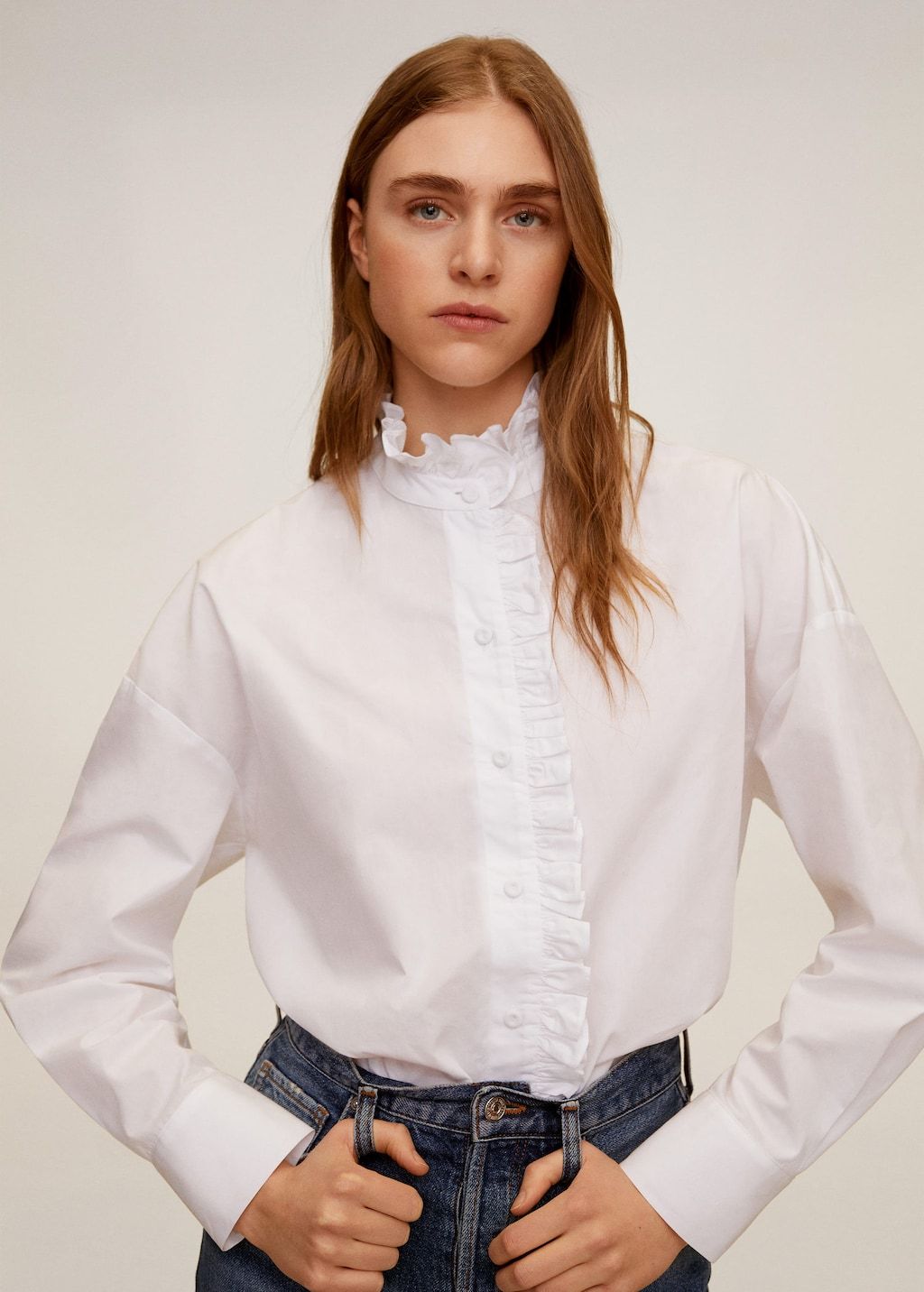 Ruffled cotton shirt - Laurel Morgan