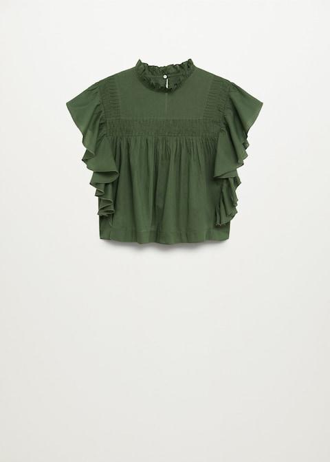 Ruffled cotton top - Laurel Morgan