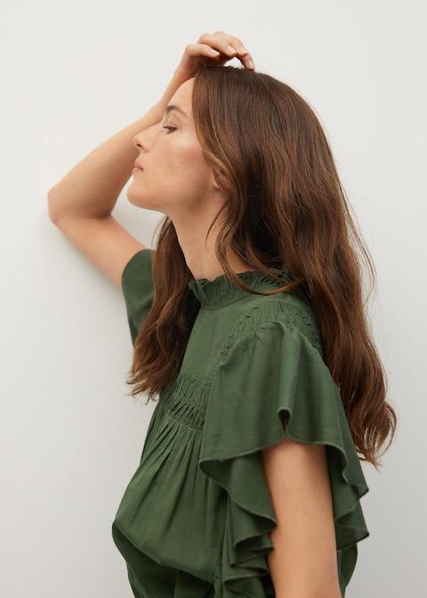 Ruffled cotton top - Laurel Morgan