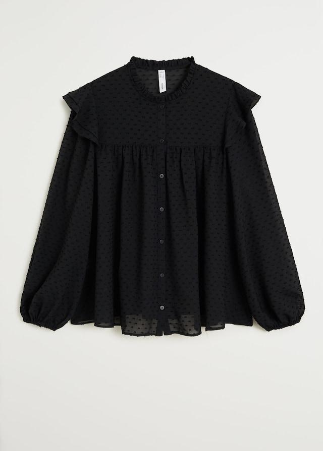 Ruffled embroidered blouse - Laurel Morgan