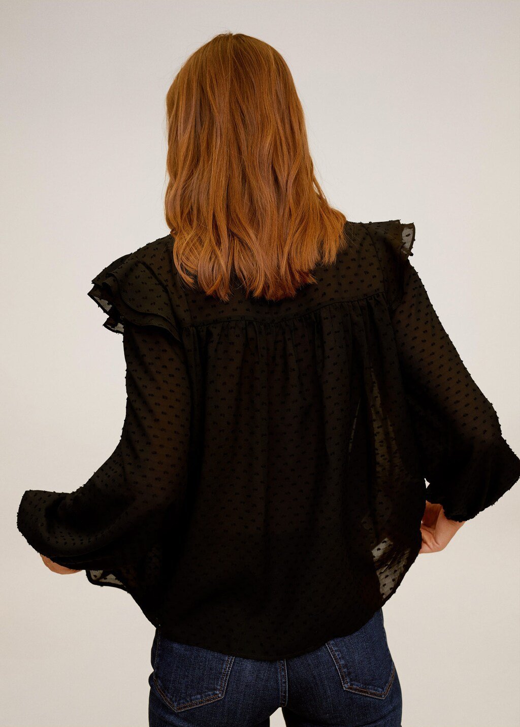 Ruffled embroidered blouse - Laurel Morgan