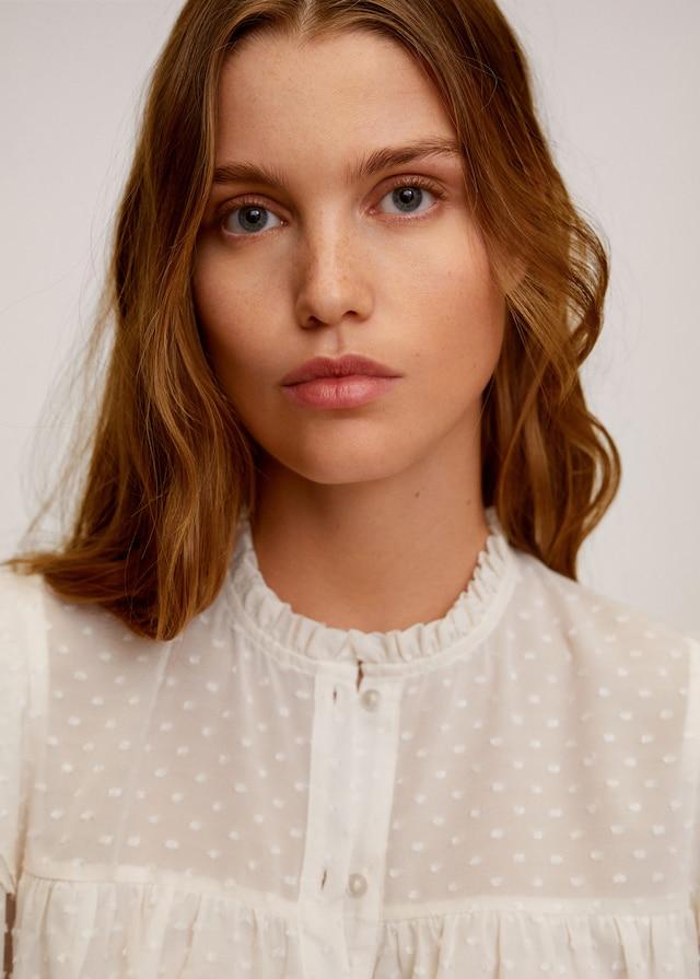 Ruffled embroidered blouse - Laurel Morgan